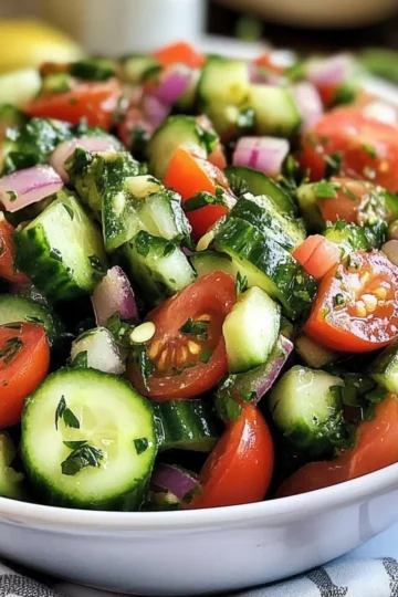 Mediterranean Cucumber Tomato Salad