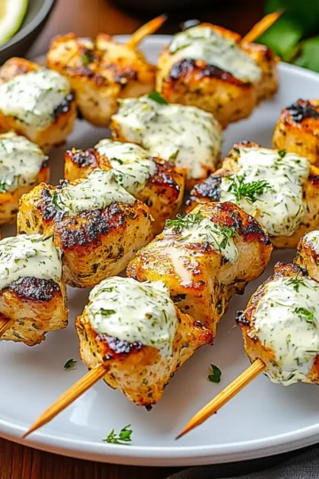 Dill Pickle Ranch Chicken Skewers