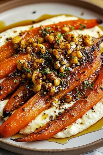 Roasted Carrots with Whipped Ricotta and Hot Honey