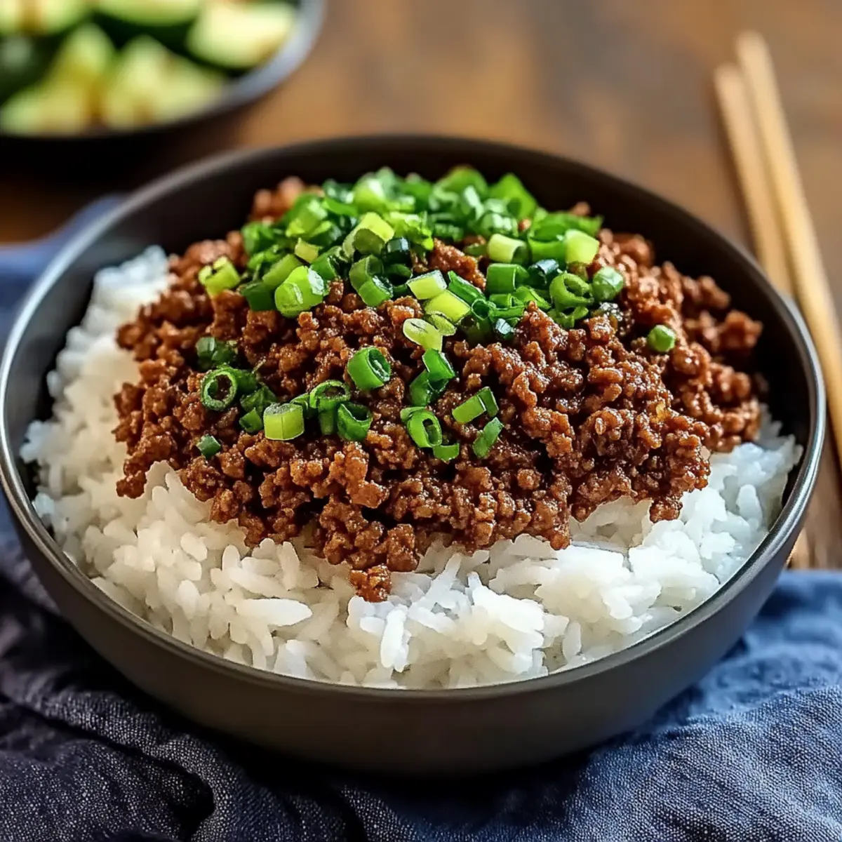 Korean Ground Beef Bowl