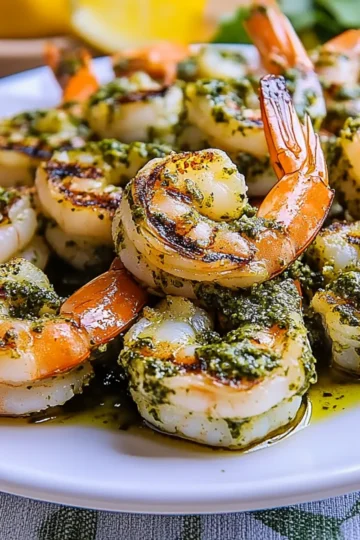 Pesto Grilled Shrimp
