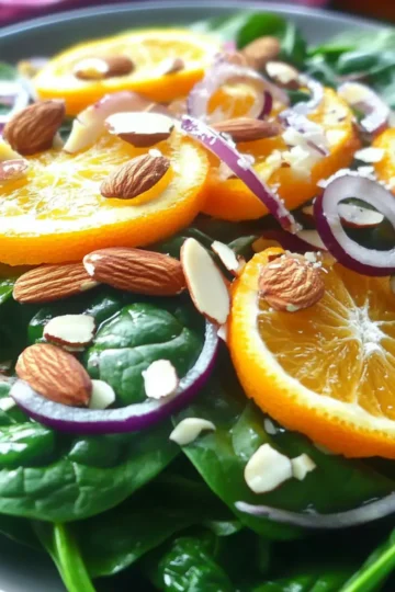 Spinach Orange Almond Salad