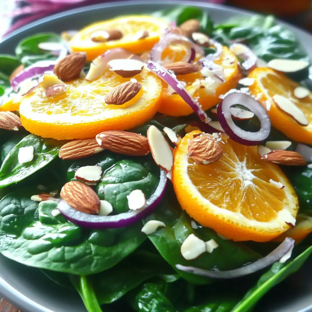 Spinach Orange Almond Salad