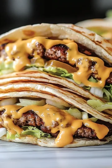 Big Mac Style Smash Burger Tacos
