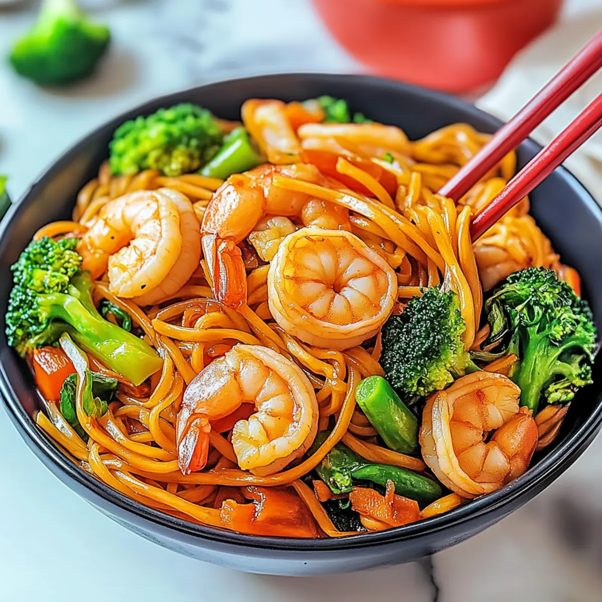 Shrimp and Veggie Lo Mein
