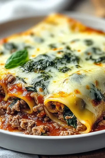 Spinach Beef Cannelloni