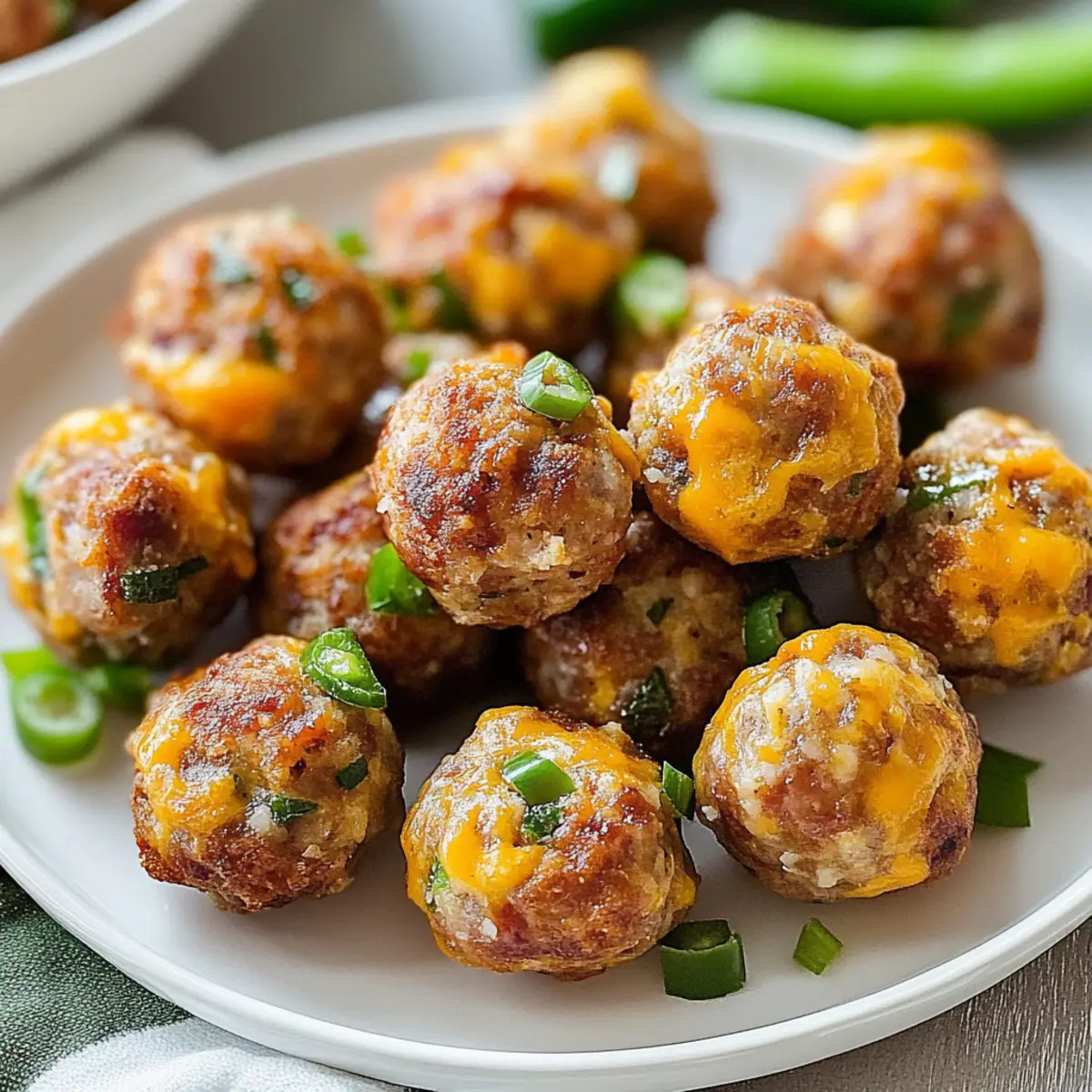 Spicy Jalapeño Popper Sausage Balls
