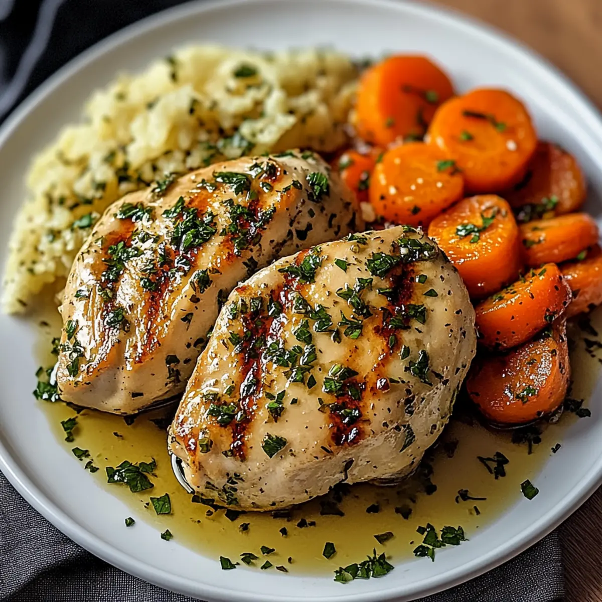 Garlic Herb Chicken & Carrot Plate