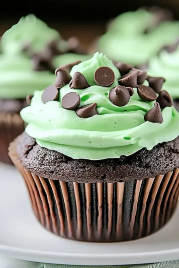 Mint Chocolate Chip Cupcakes