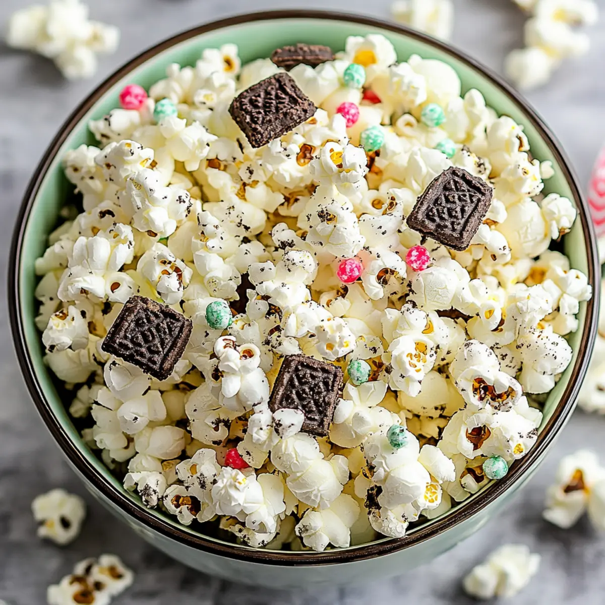 Mint Oreo Popcorn