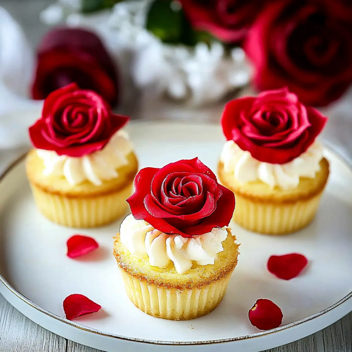Mini Rose Cheesecakes